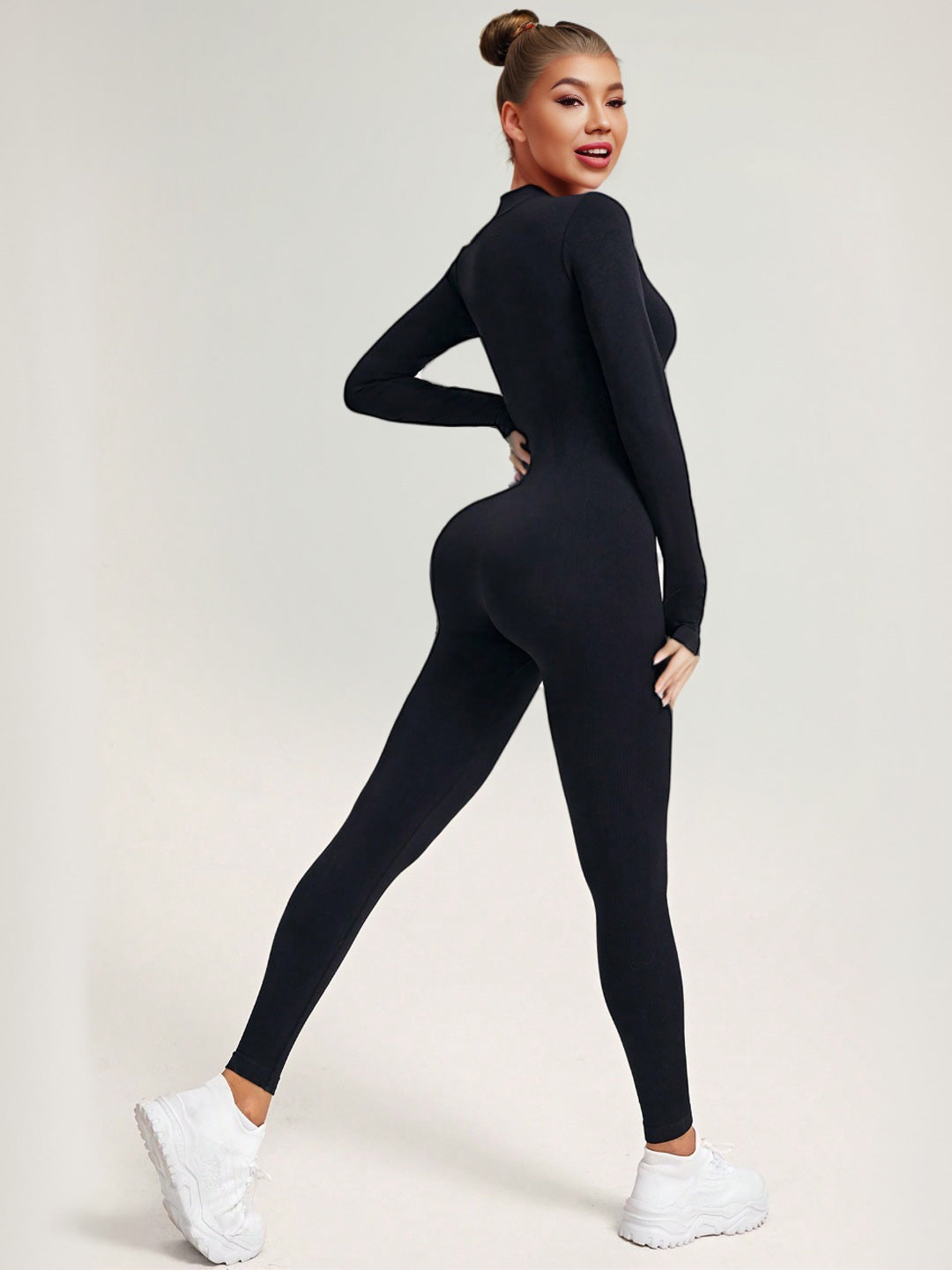 Women's Black Full Sleeves Jumpsuit