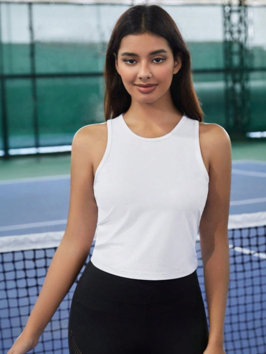 Women's White Cut Out Sleeveless Tie Up Top